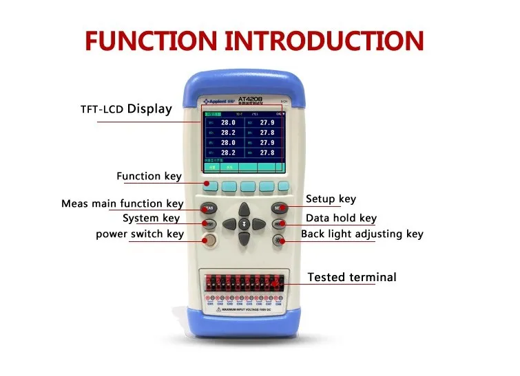 2 Channel Portable Digital Temperature Meter At4202