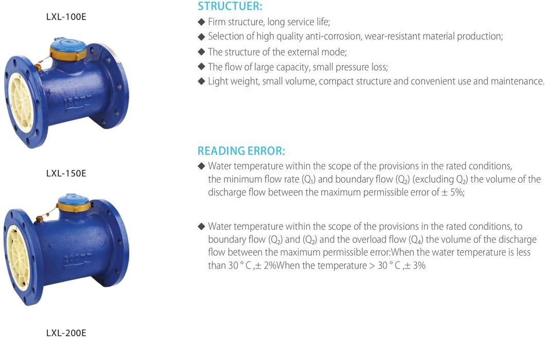 2021 Large Digital Water Meter Horizontal Screw Detachable Water Meter Dry Water Meter for Industry Use Can Save Time