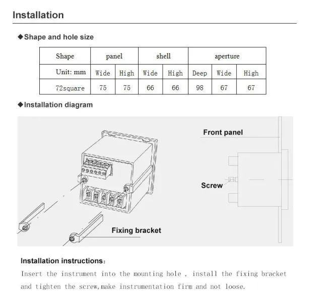 Acrel Pz72L-De DC Electricity Meter Kwh Meter Power Analyzer for Solar Power Mornitoring