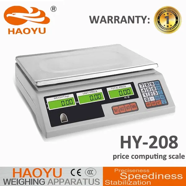 Hy-208 Electronic Price Computing Scale Tabletop Commercial Use