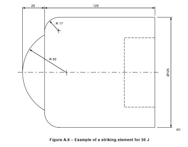 Impact Element with Energy Value 50j of IEC 60068-2-75