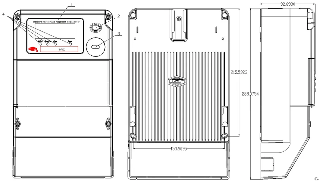 Three Phase Ami Energy Meter Power Meter