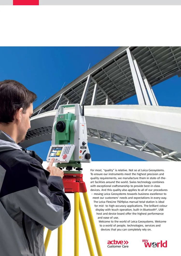 Total Station Leica Ts09 1" R500 Reflectorless Total Station Surveying Instrument